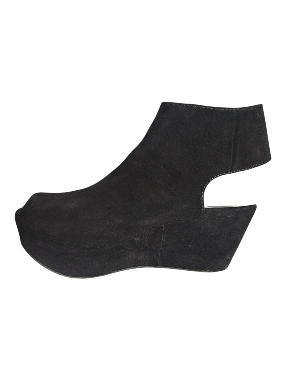 Chocolat Blu White Suede Wedge, Womens 6 - Picture 7 of 12